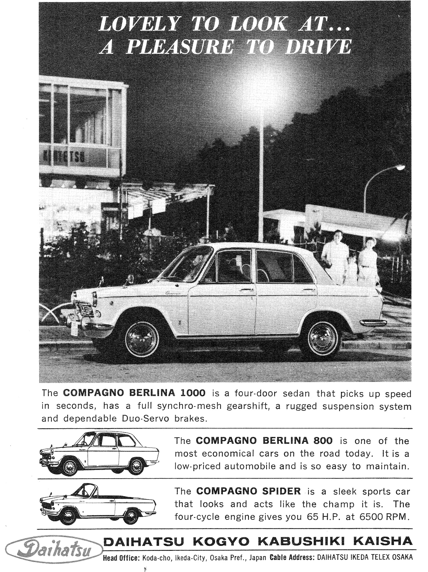 1966 Daihatsu Compagno Berlina 1000 Sedan Compagno 800